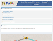 Tablet Screenshot of damak.jakoa.gov.my